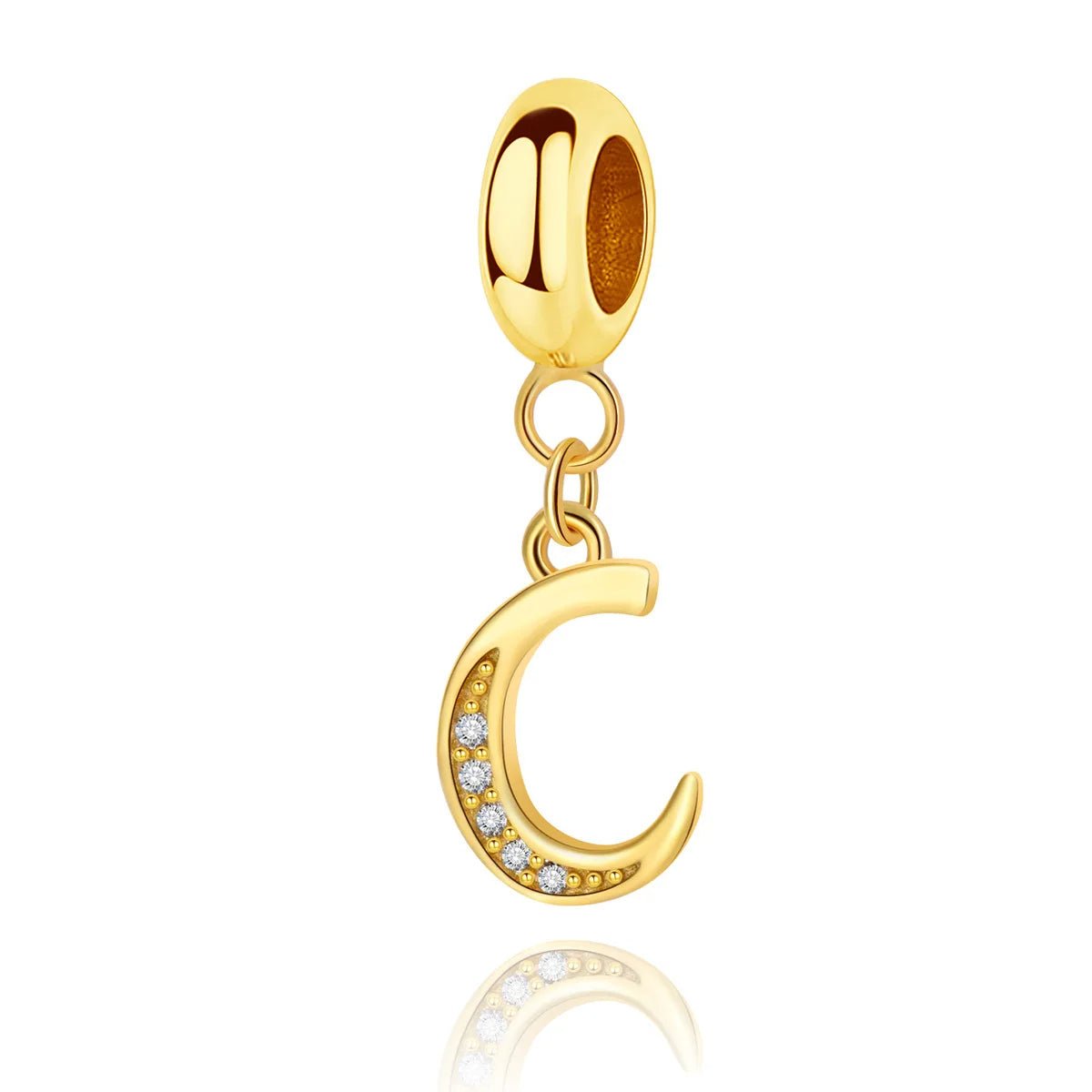 Charm Pendant Lettre Initiale Dorée A~Z