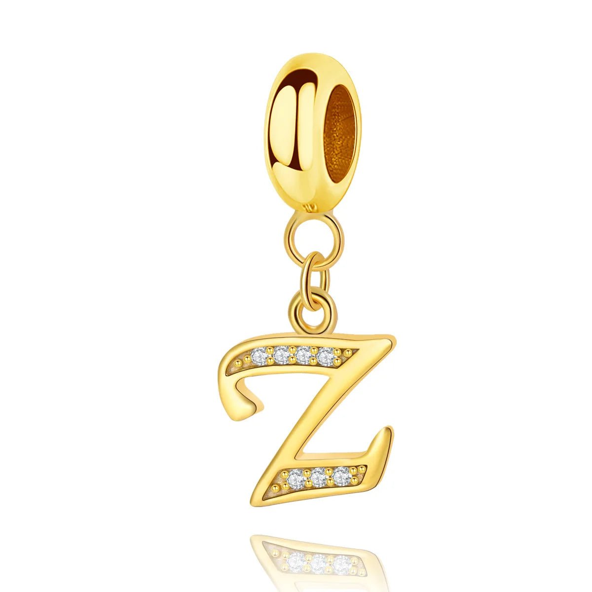 Charm Pendant Lettre Initiale Dorée A~Z