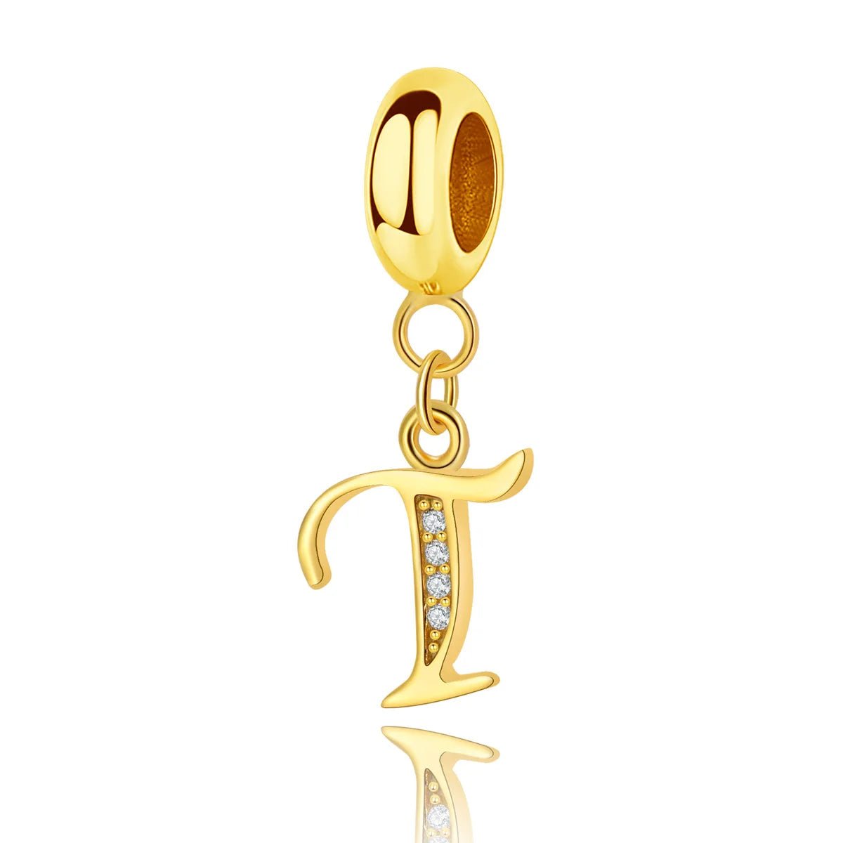 Charm Pendant Lettre Initiale Dorée A~Z