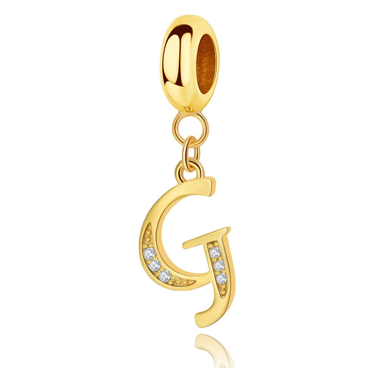 Charm Pendant Lettre Initiale Dorée A~Z