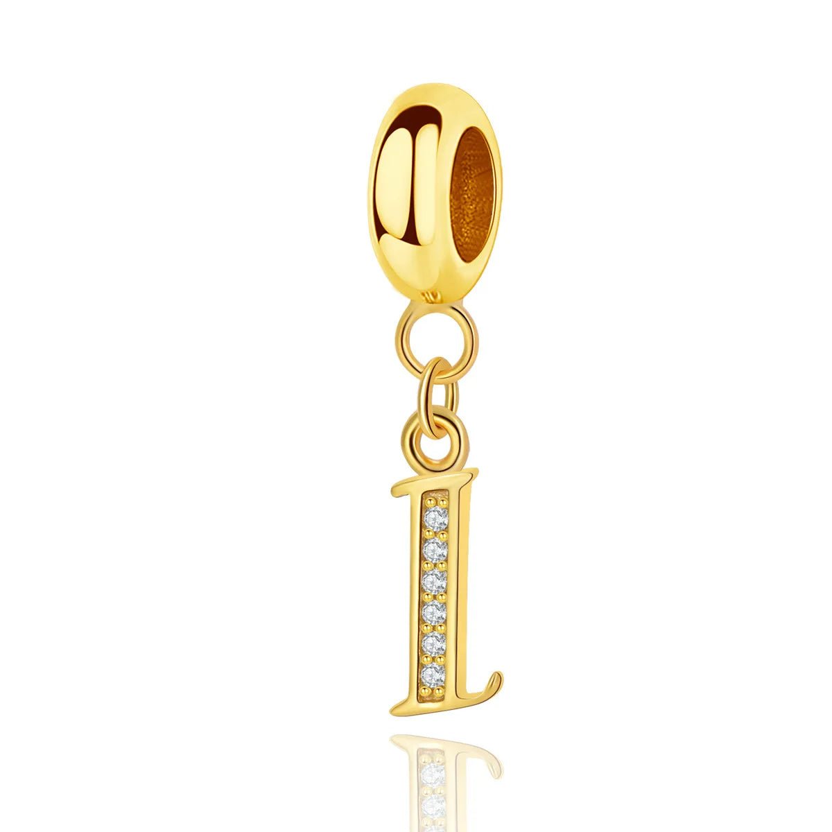 Charm Pendant Lettre Initiale Dorée A~Z