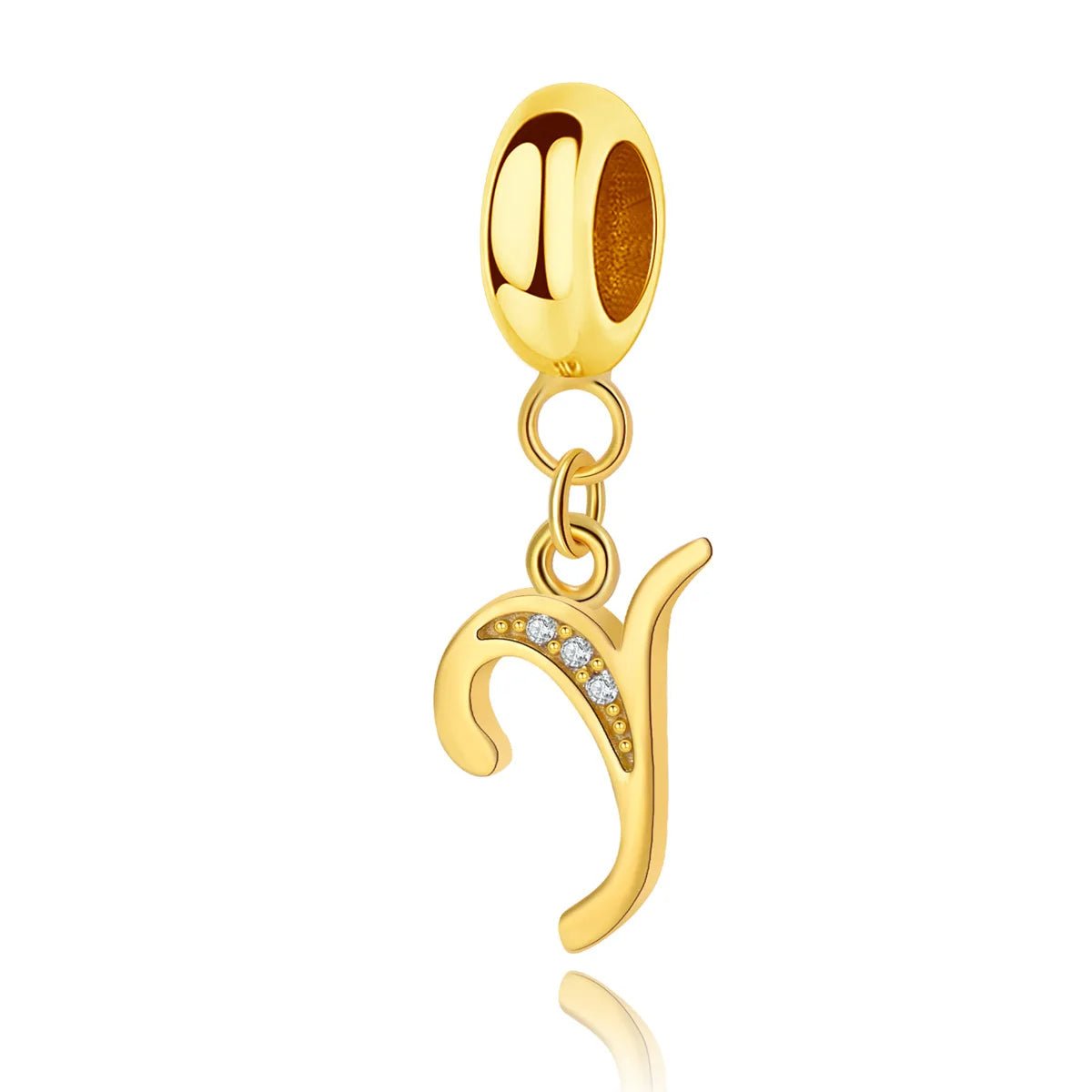 Charm Pendant Lettre Initiale Dorée A~Z
