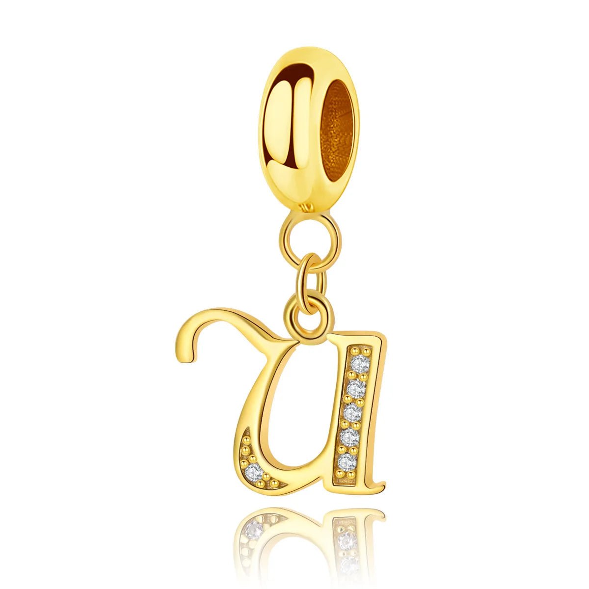 Charm Pendant Lettre Initiale Dorée A~Z