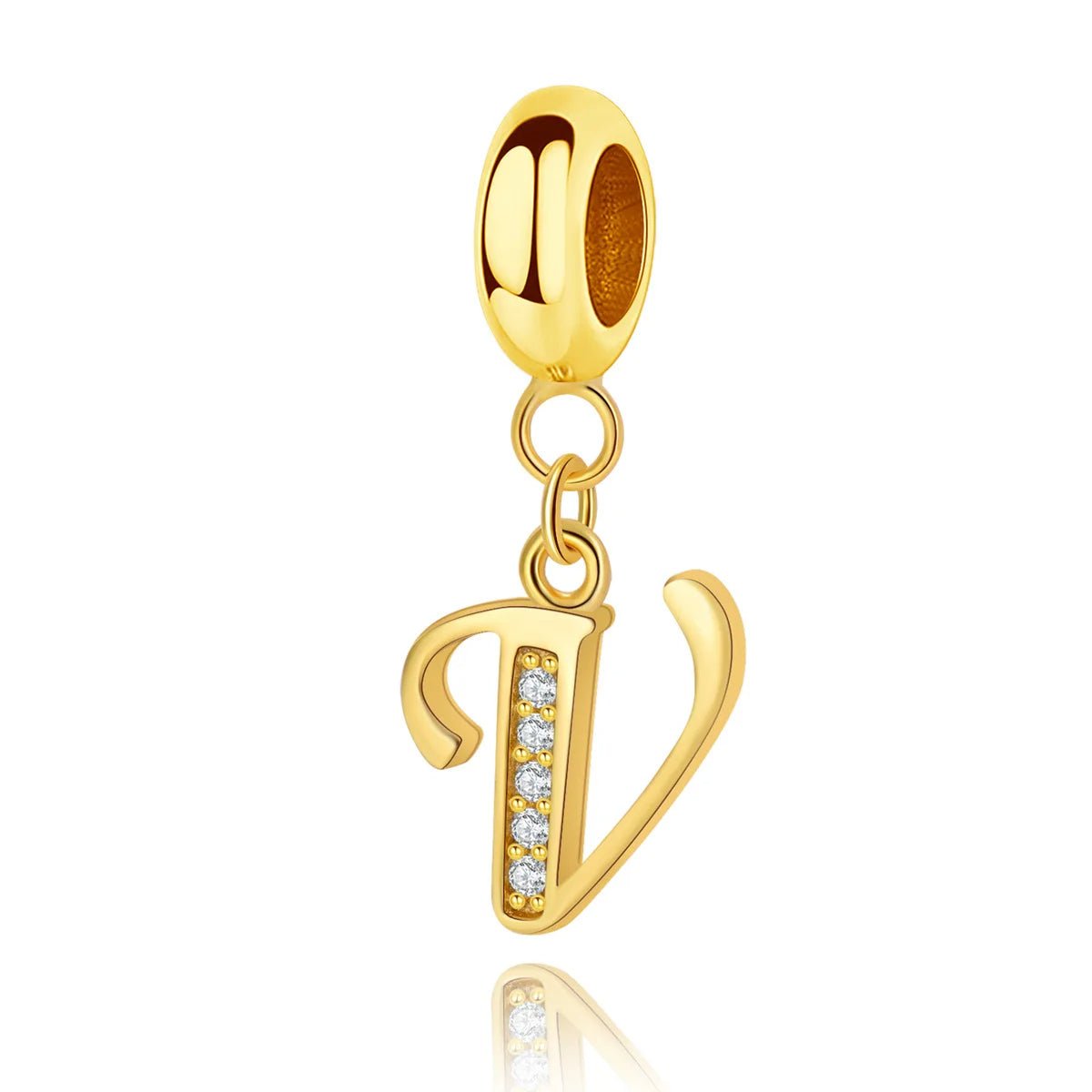 Charm Pendant Lettre Initiale Dorée A~Z