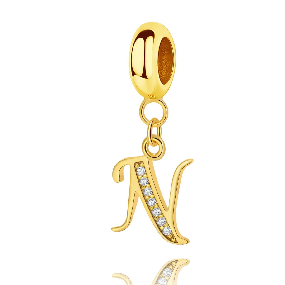Charm Pendant Lettre Initiale Dorée A~Z