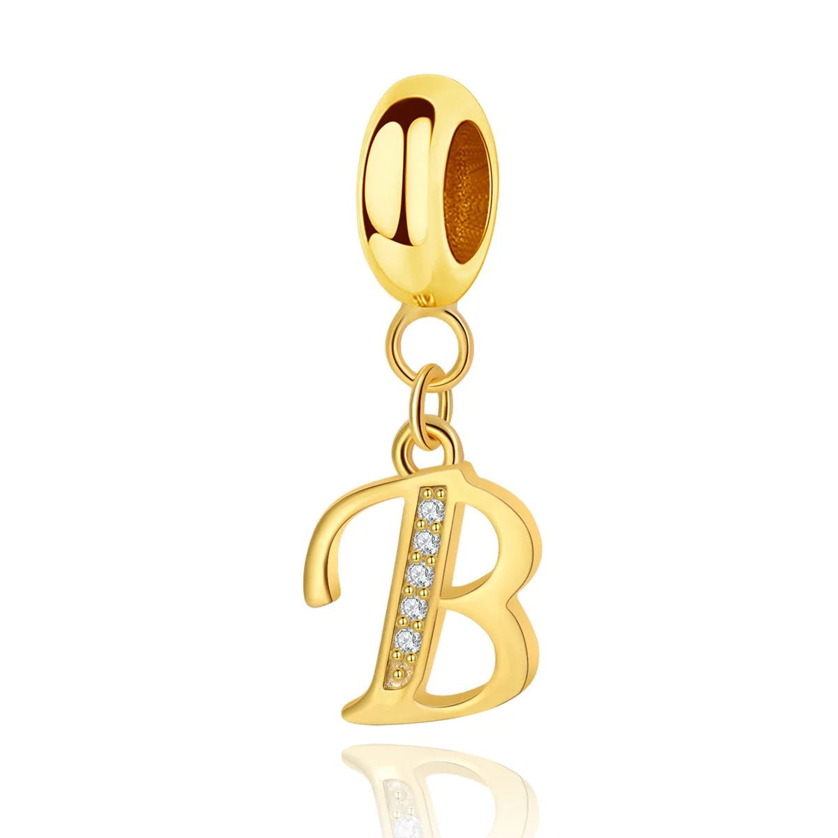Charm Pendant Lettre Initiale Dorée A~Z