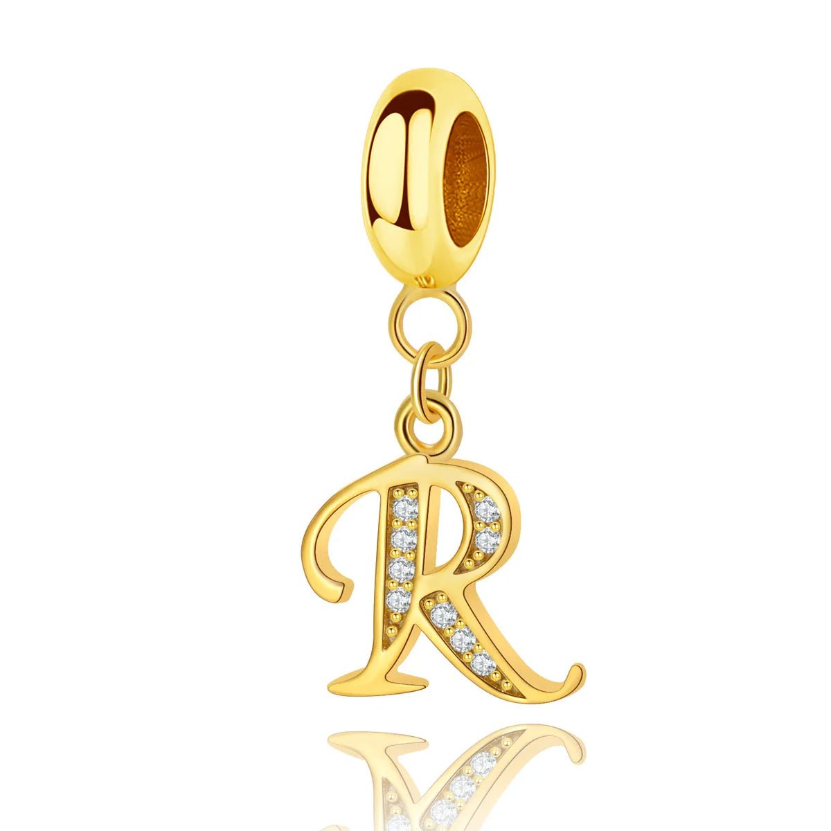 Charm Pendant Lettre Initiale Dorée A~Z