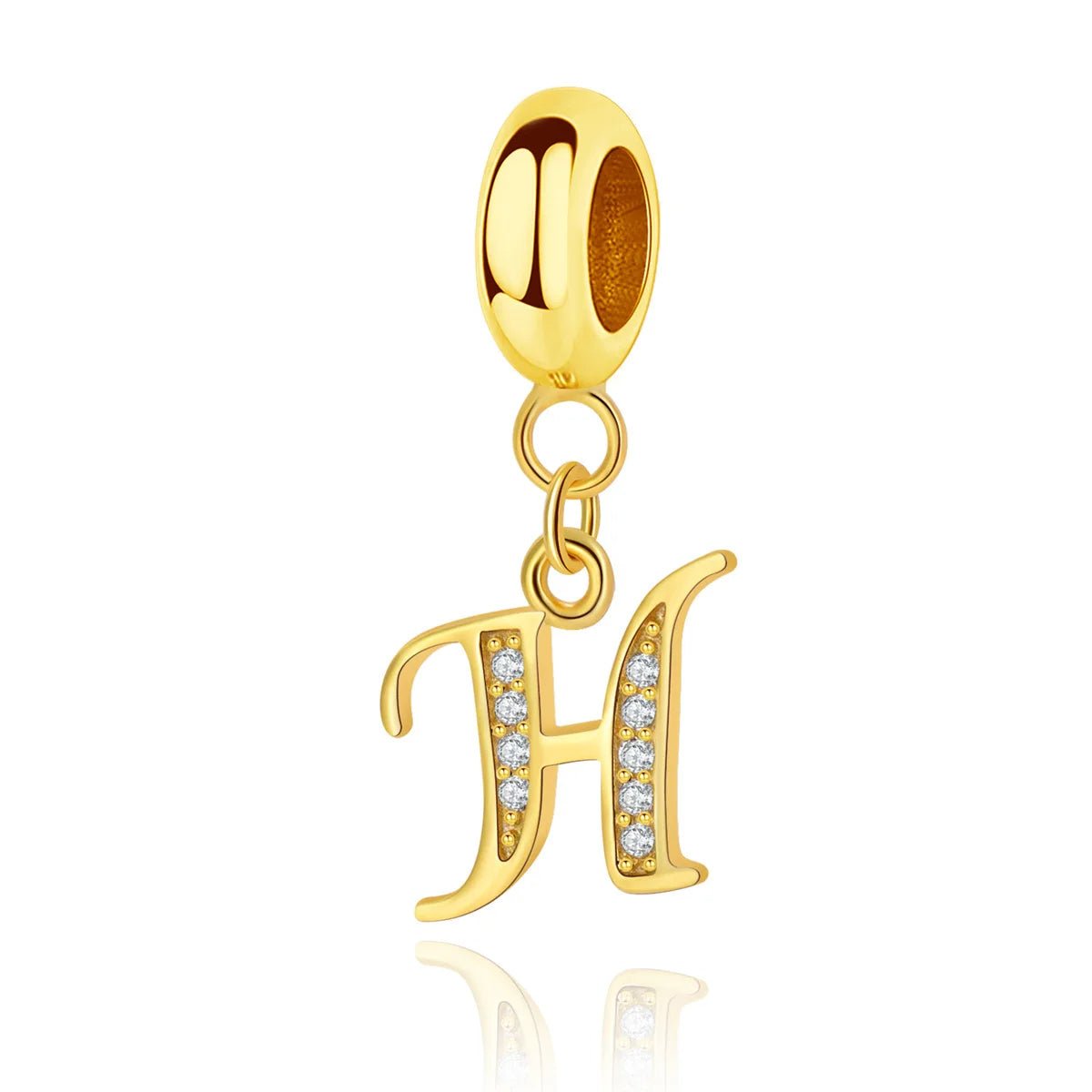 Charm Pendant Lettre Initiale Dorée A~Z