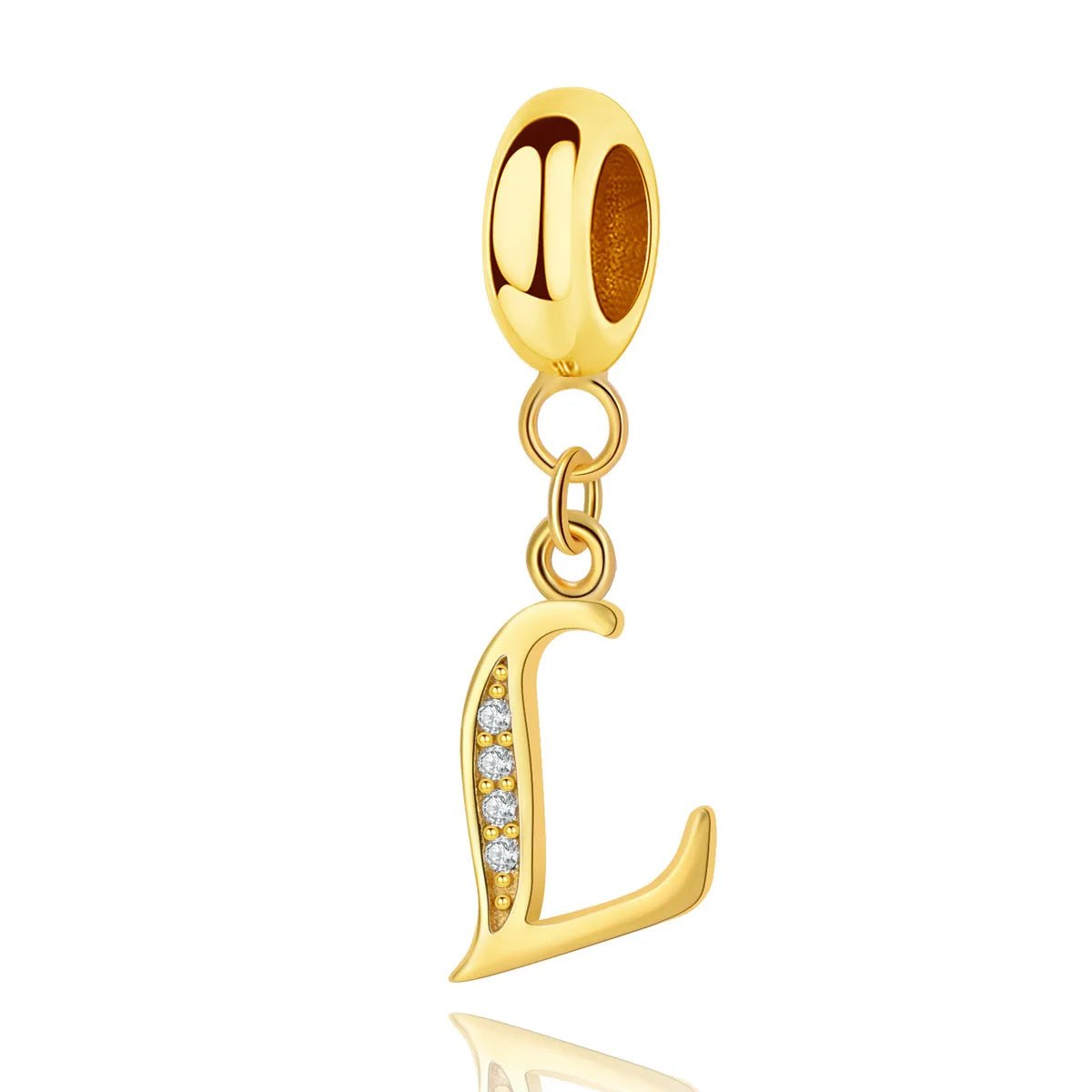 Charm Pendant Lettre Initiale Dorée A~Z
