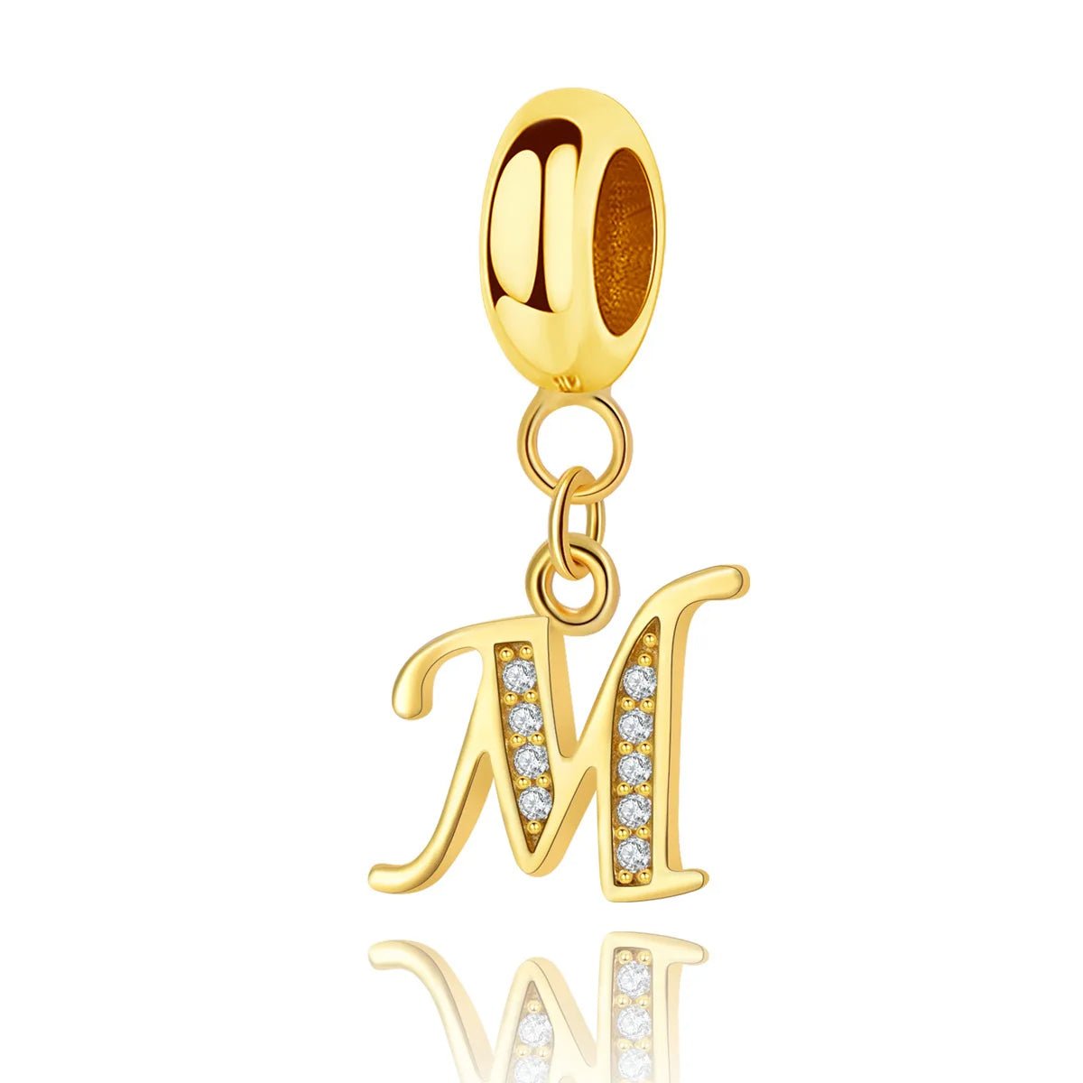 Charm Pendant Lettre Initiale Dorée A~Z