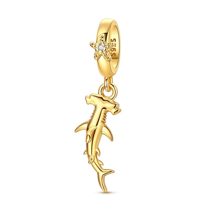 Charm Pendant Requin-Marteau Doré