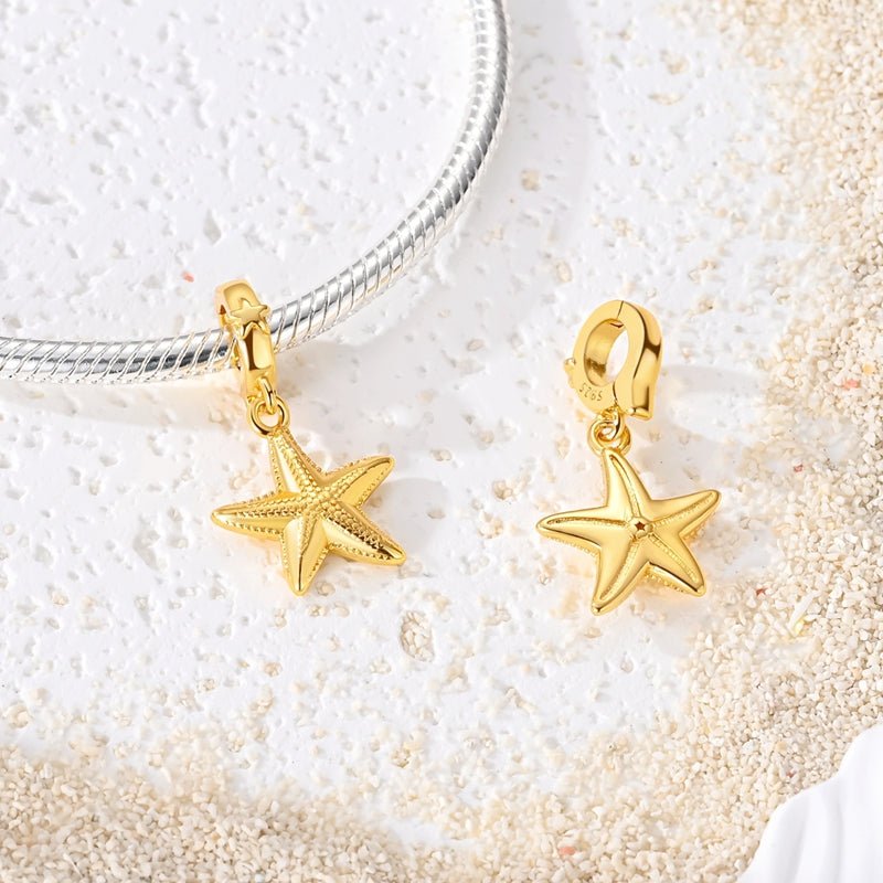 Charm Pendant Étoile de Mer Dorée