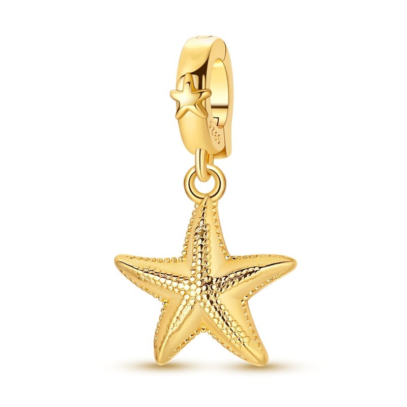 Charm Pendant Étoile de Mer Dorée