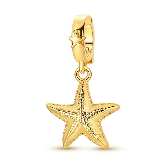 Charm Pendant Étoile de Mer Dorée