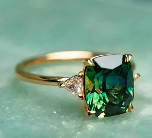 Offre 1+1 : Bracelet Fiora Emmeranthe + Bague Zircone Verte en Or