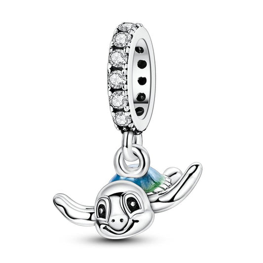 Charm Pendant Bébé Tortue Joyeuse
