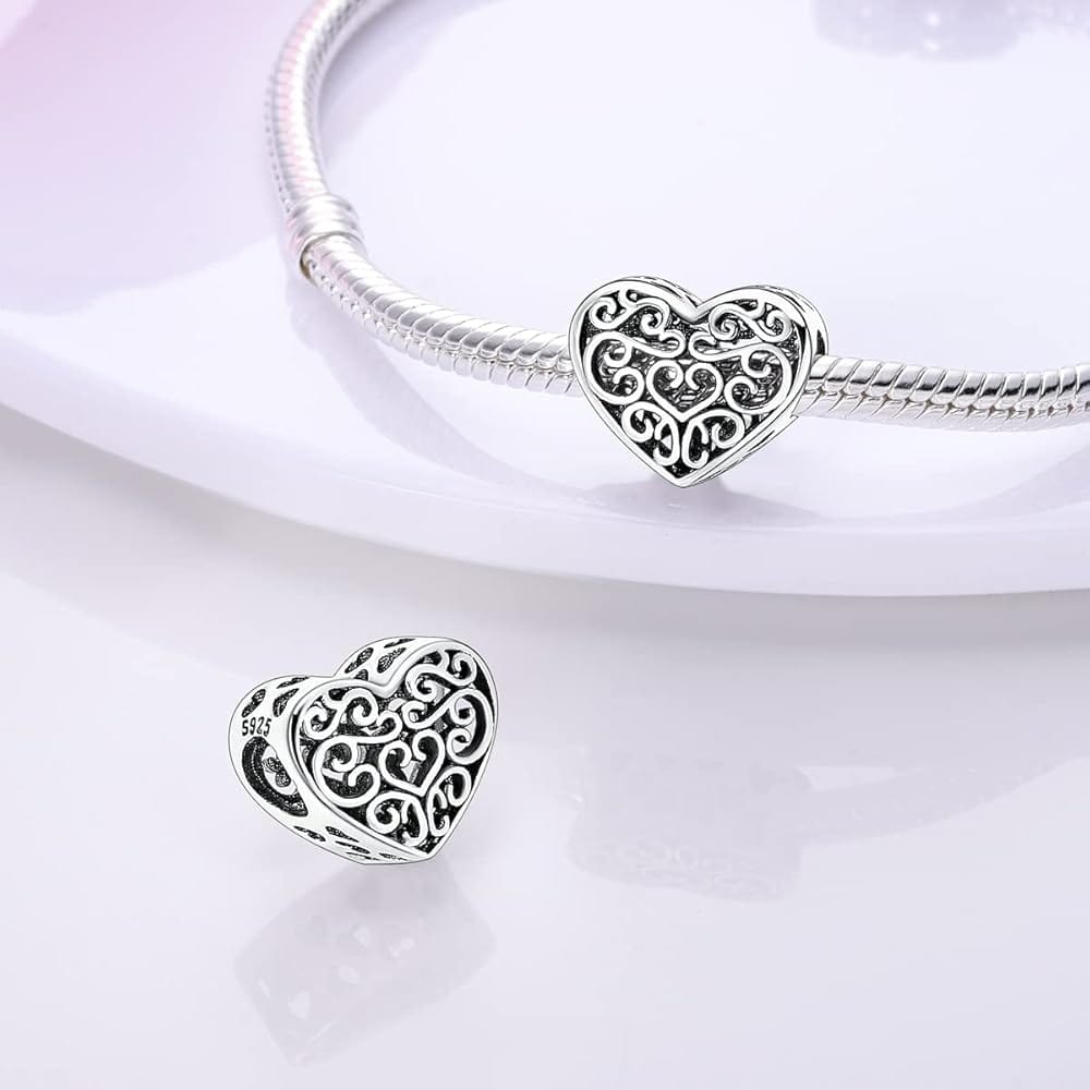 Charm Cœur Fleuri
