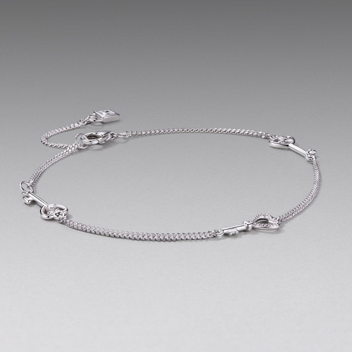 Bracelet Maillons Clés Cœur