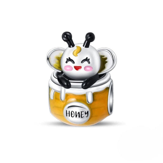 Charm Abeille sur Pot de Miel