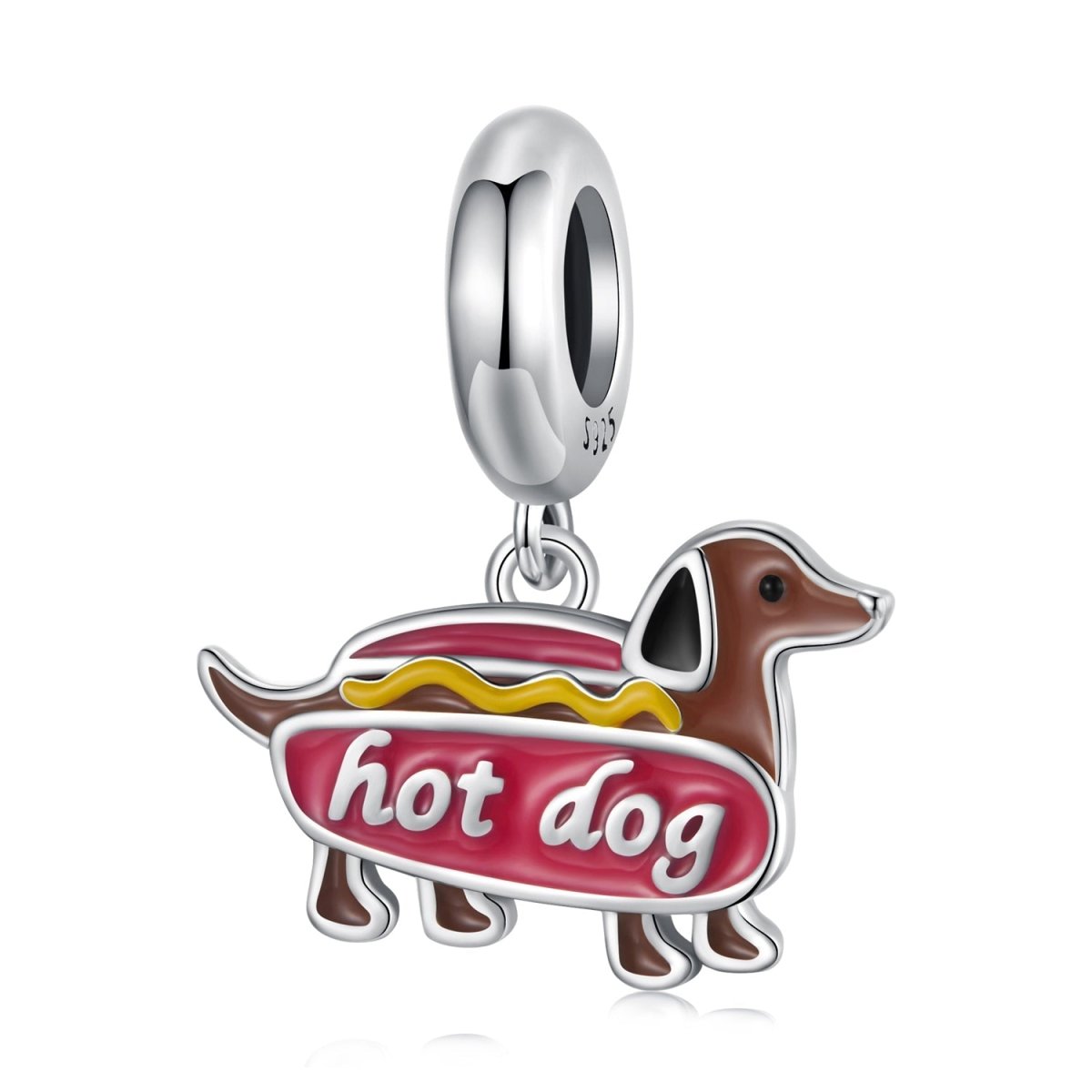 Charm Pendant Teckel Hot Dog