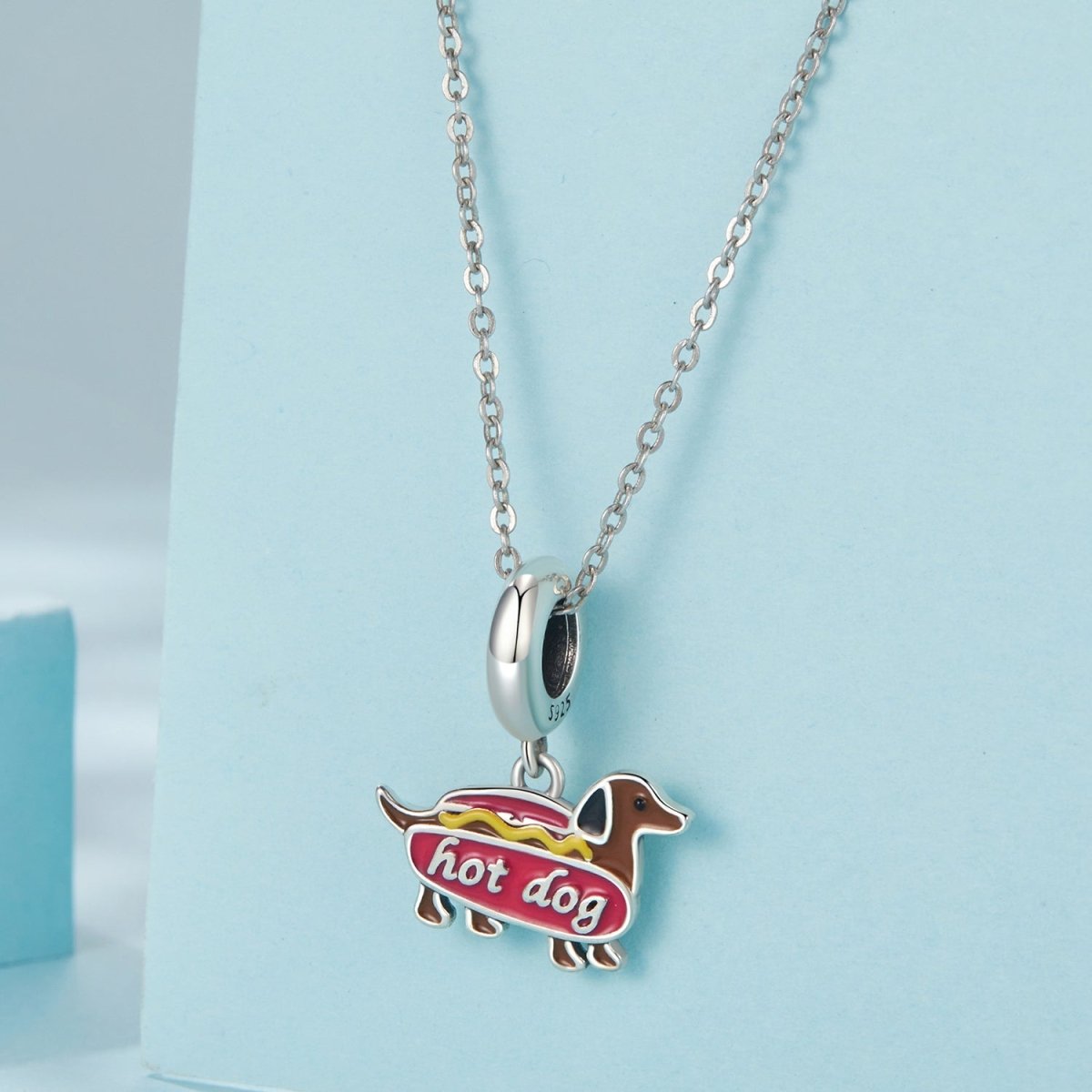 Charm Pendant Teckel Hot Dog