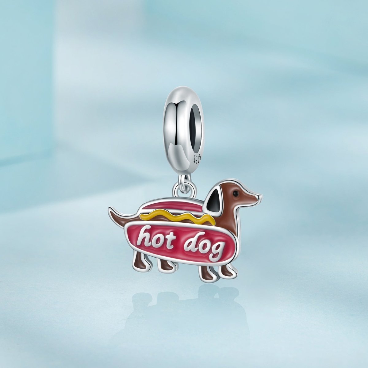 Charm Pendant Teckel Hot Dog