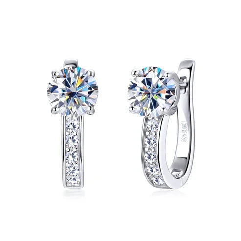 Boucles d'Oreilles Huggies Serties Rail