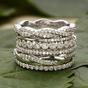 Bague Vintage Zircone Superposée
