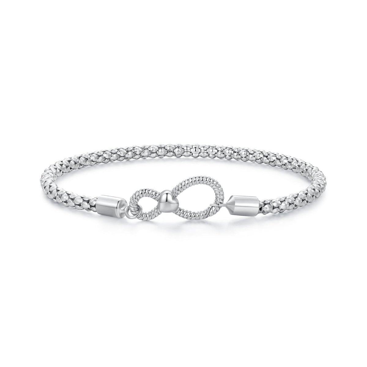Bracelet à Charms Tressé avec Fermoir Infini