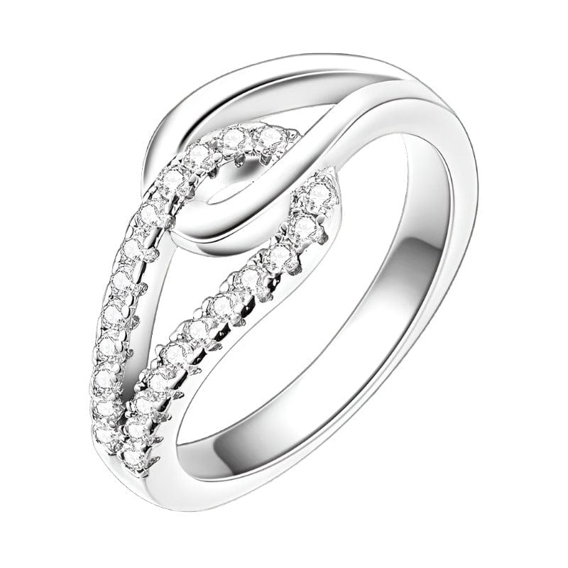 Bague Boucle Infinie aux Cristaux
