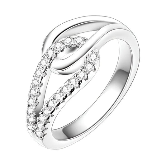 Bague Boucle Infinie aux Cristaux