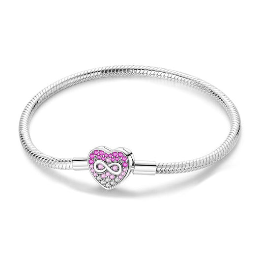 Bracelet à Charms Cœur Amour Infini