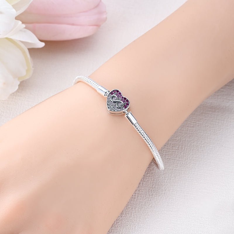 Bracelet à Charms Cœur Amour Infini