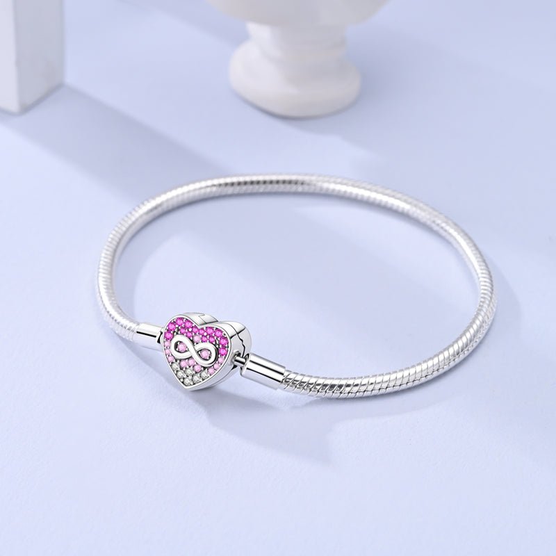 Bracelet à Charms Cœur Amour Infini
