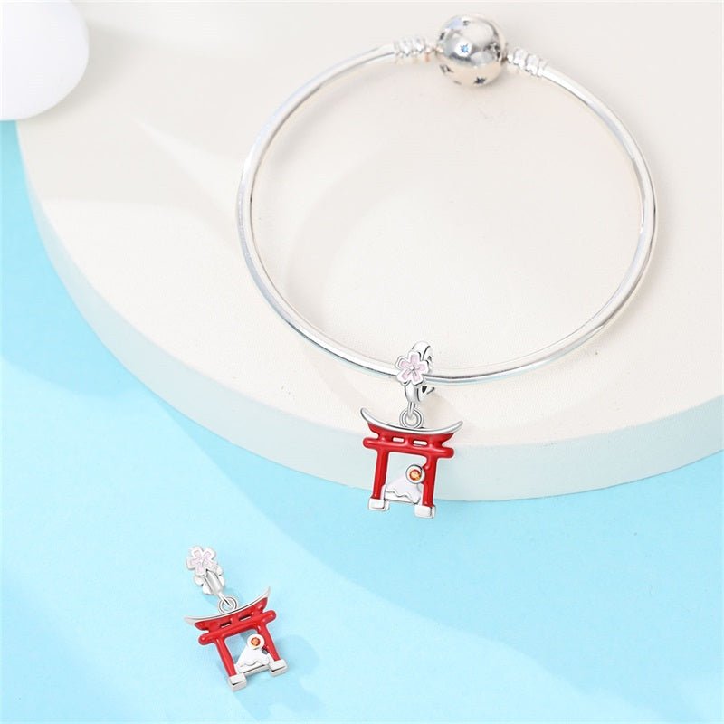 Charm Pendant Japon Torii et Mont Fuji
