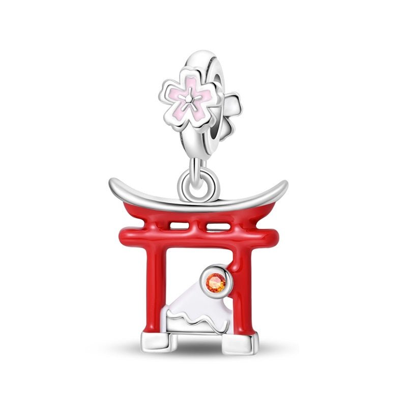 Charm Pendant Japon Torii et Mont Fuji