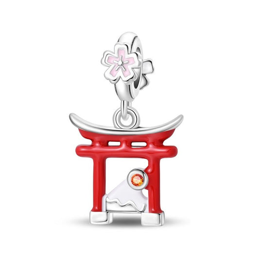 Charm Pendant Japon Torii et Mont Fuji