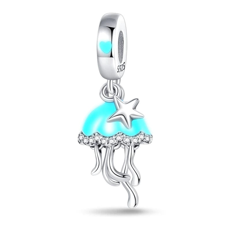 Charm Pendant Méduse Phosphorescente
