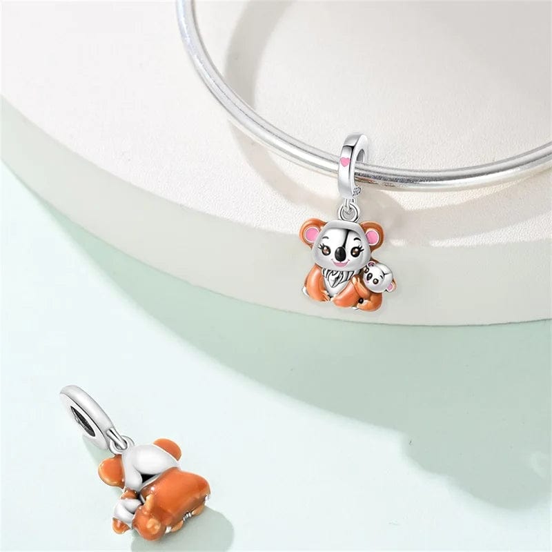 Charm Pendant Câlin Koala Maman et Bébé