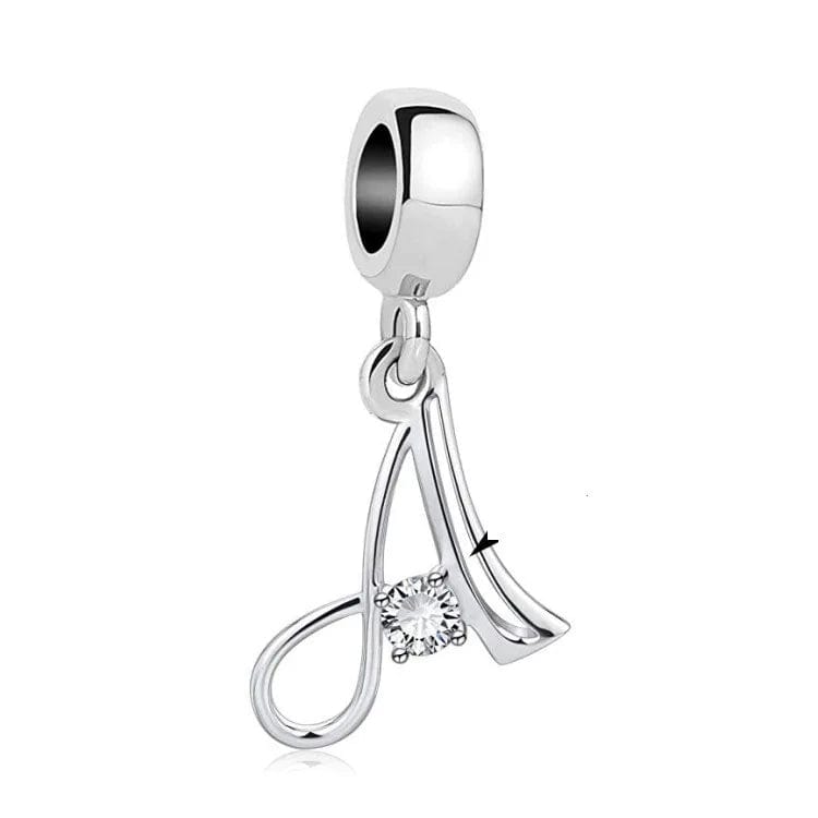 Charm Lettre Cristal Élégante A~Z