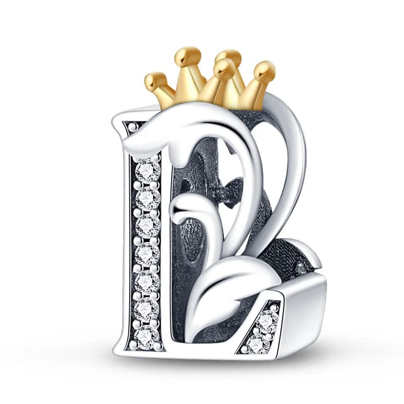 Charm Lettre Royale Couronnée A~Z