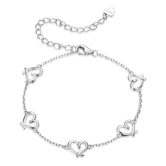 Bracelet Argent Cœurs Entrelacés
