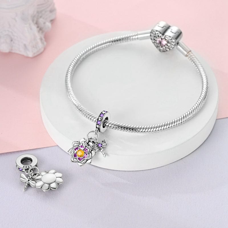 Charm Harmonie Fleur de Lotus et Libellule