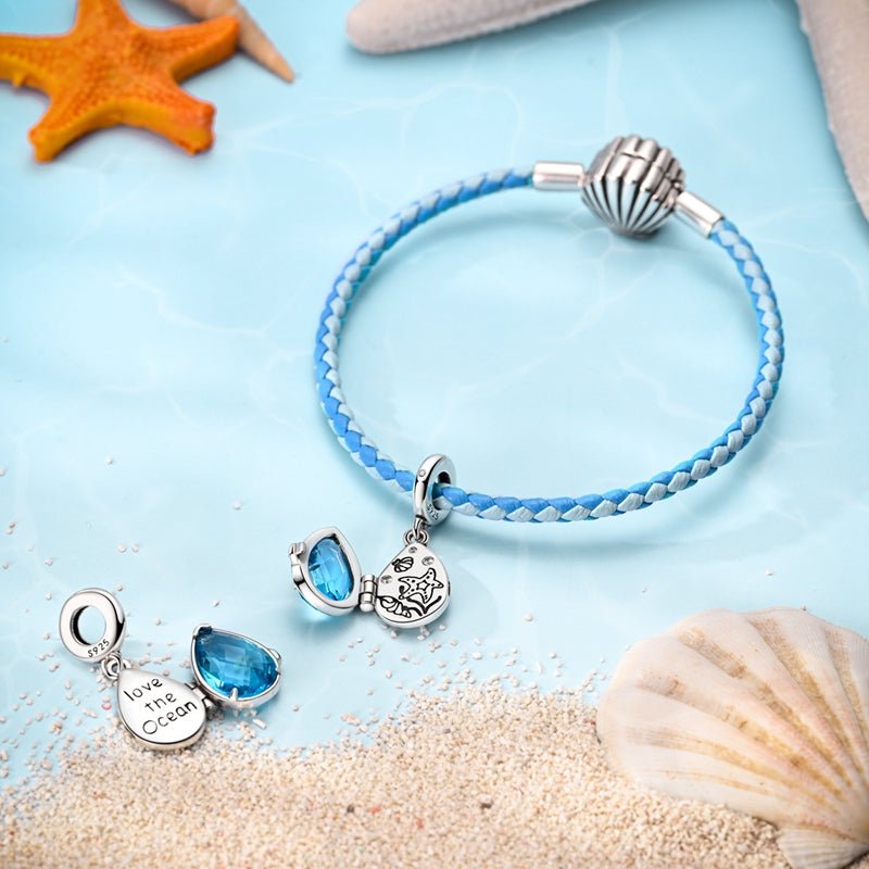 Charm Pendant Médaillon Étoile de Mer Love the Ocean