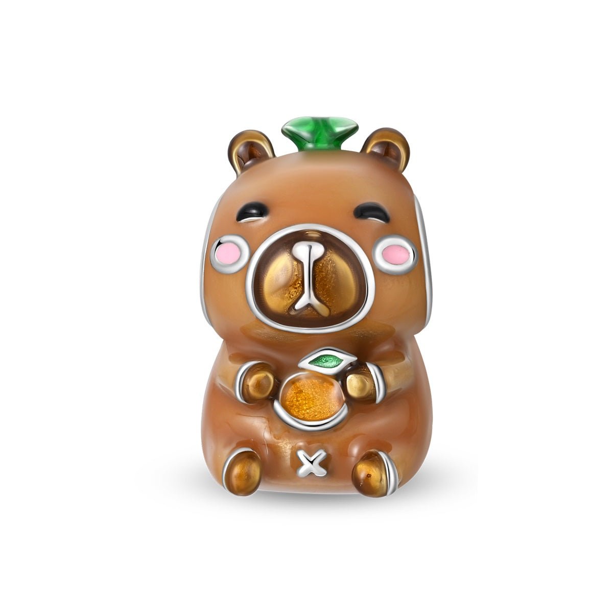 Charm Capybara Porte-Bonheur à la Mandarine