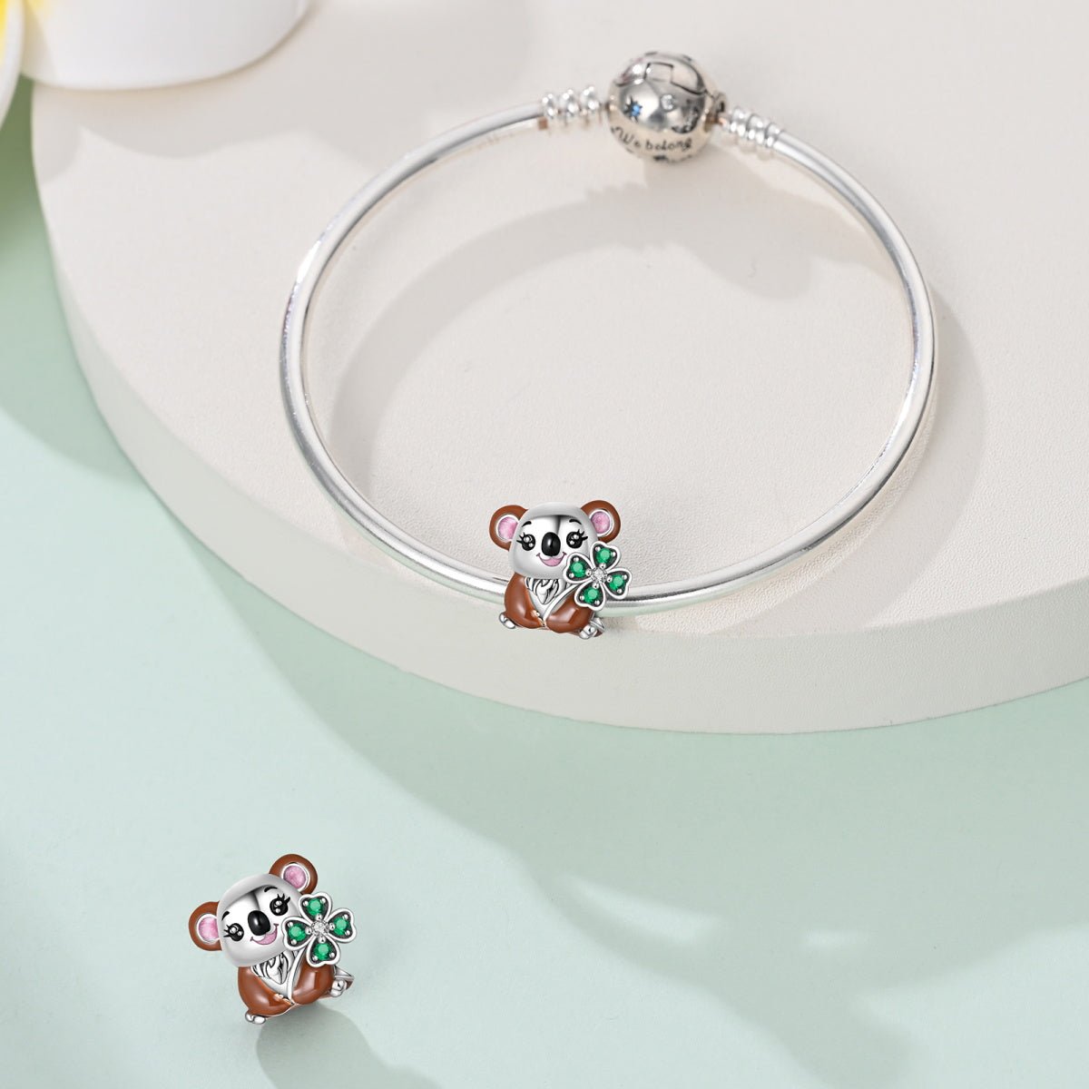 Charm Koala Porte-Bonheur au Trèfle