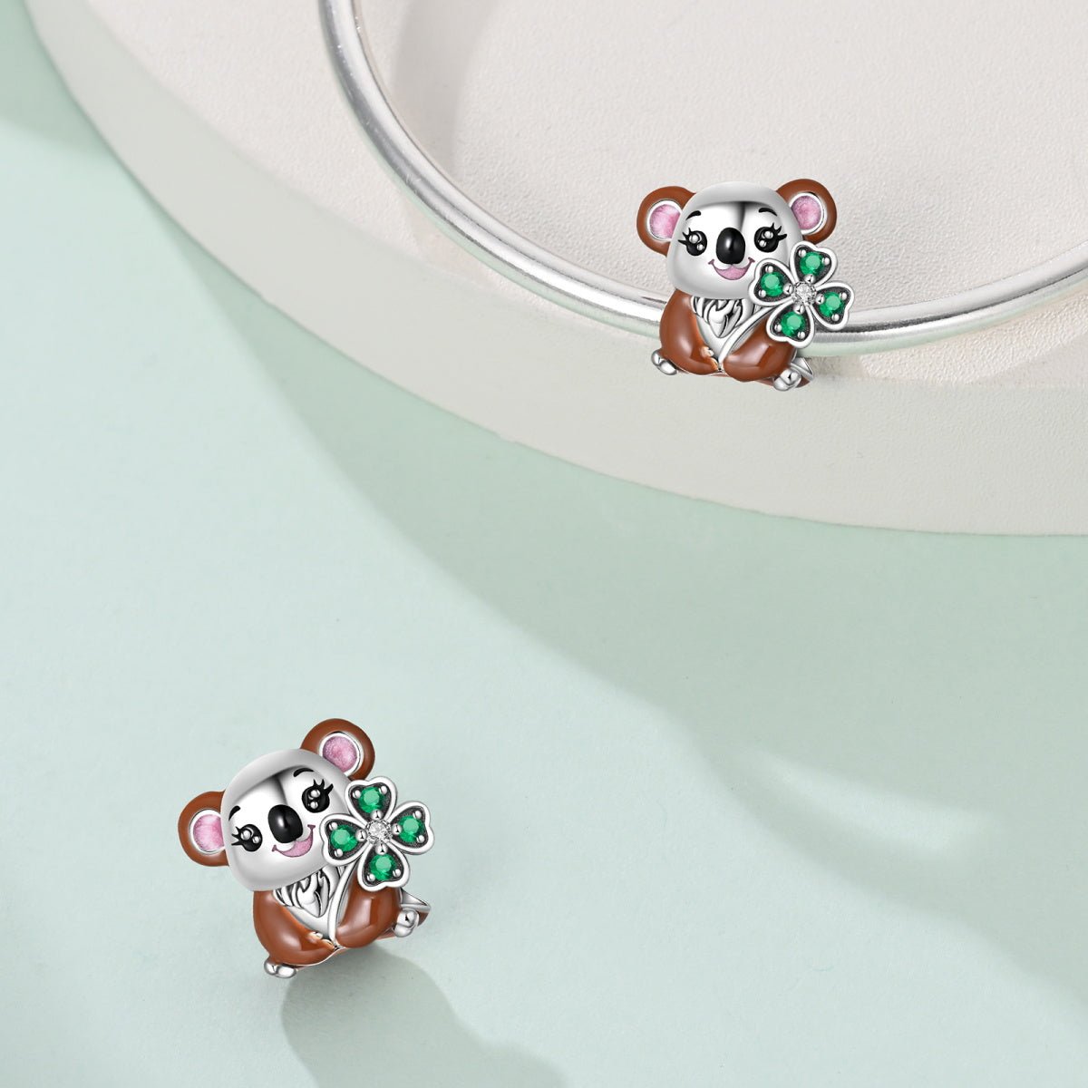 Charm Koala Porte-Bonheur au Trèfle