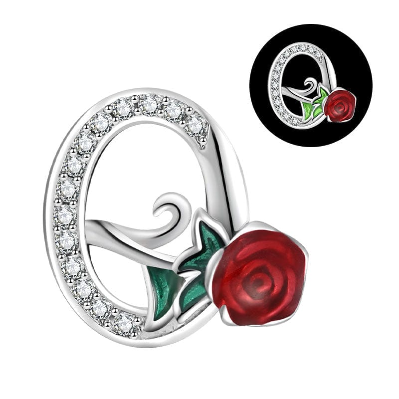 Charm Lettre Rose Phosphorescente A~Z