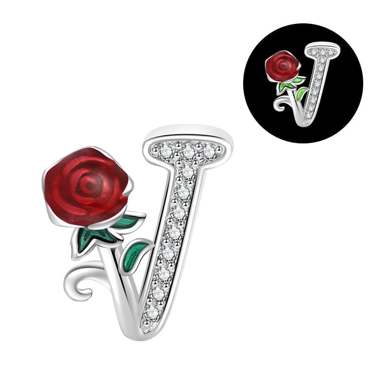 Charm Lettre Rose Phosphorescente A~Z