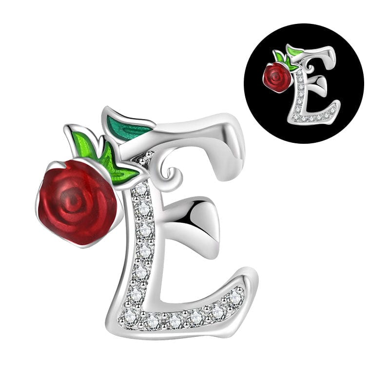Charm Lettre Rose Phosphorescente A~Z